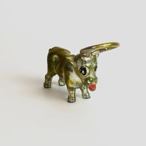 Vintage Bull Bottle Opener MCM Comical Design Metal Barware